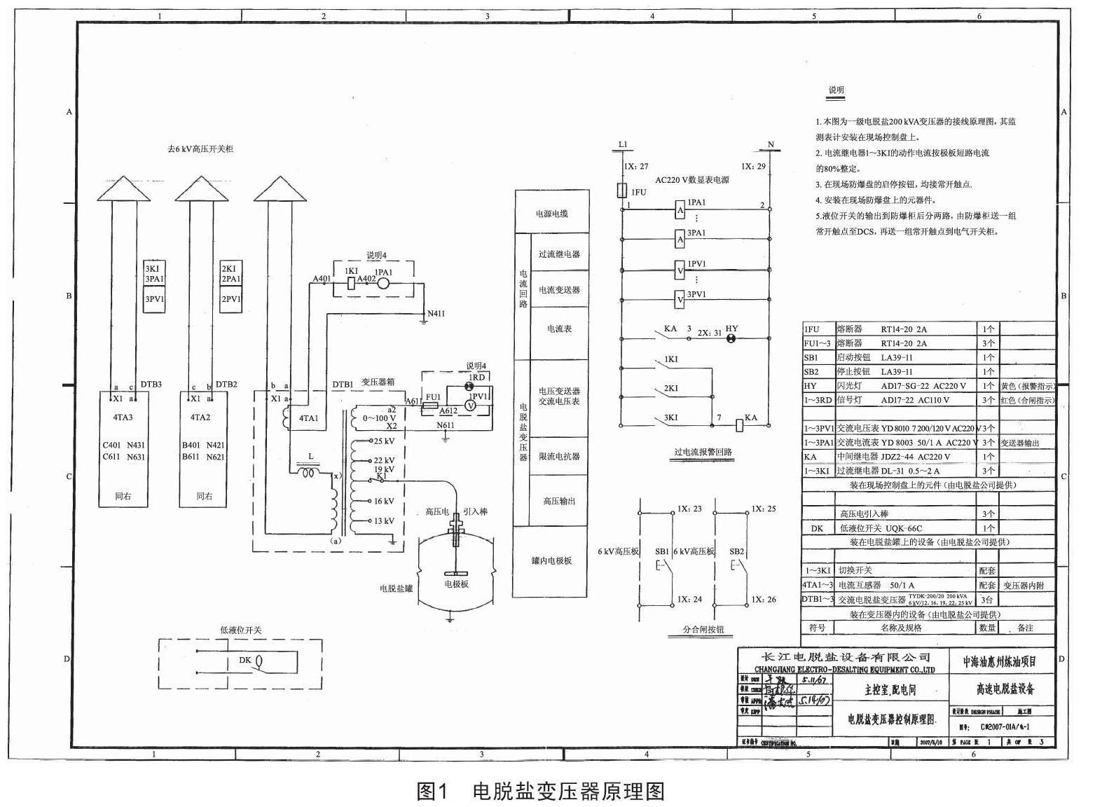 關于電脫鹽變壓器的工作原理、安裝與調試、送電試驗